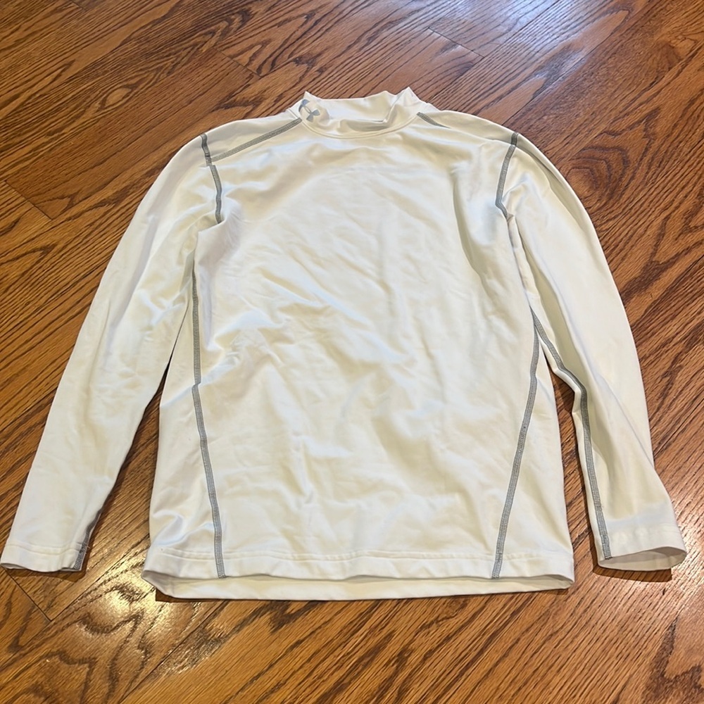 Under Armour Men’s White Compression Shirt Sizs L